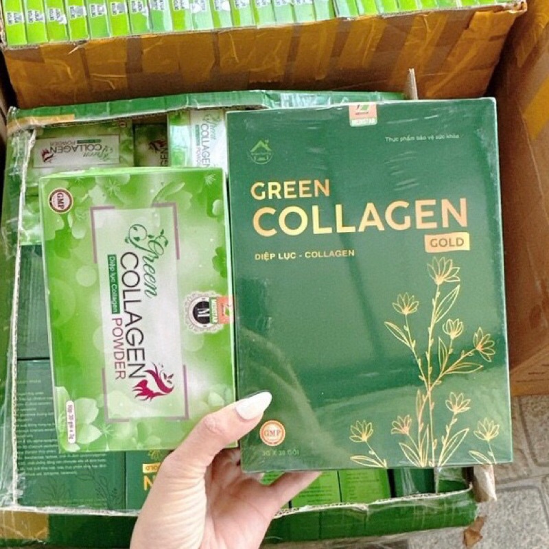 Cam Kết Chính Hãng Diệp Lục Green Collagen hộp 30 gói