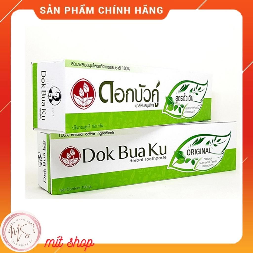 kem đánh răng thảo dược DOK BUA KU hàng thái lan chính hãng 150g