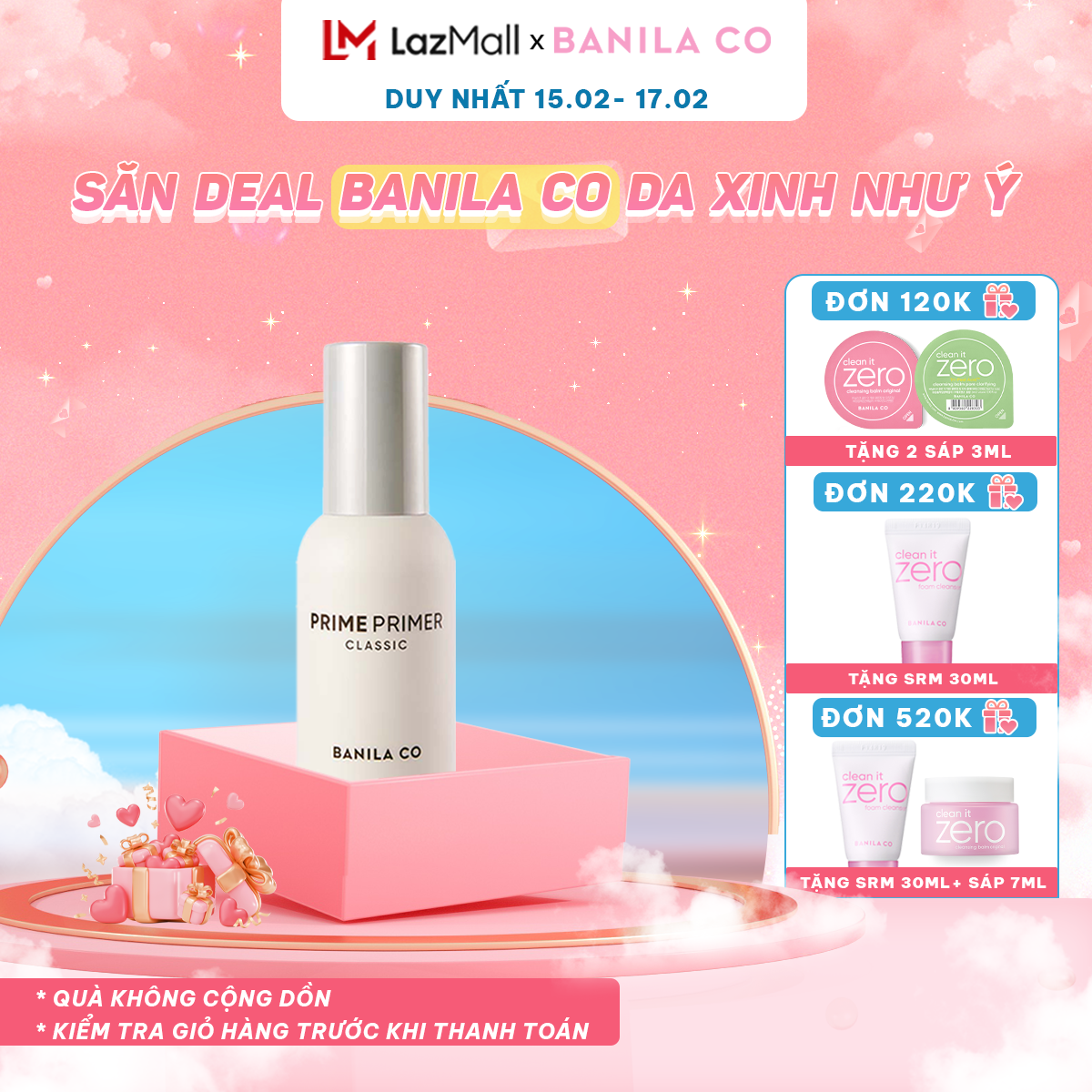 Kem lót banila co prime primer classic 30g che phủ lỗ chân lông, độ che phủ tốt