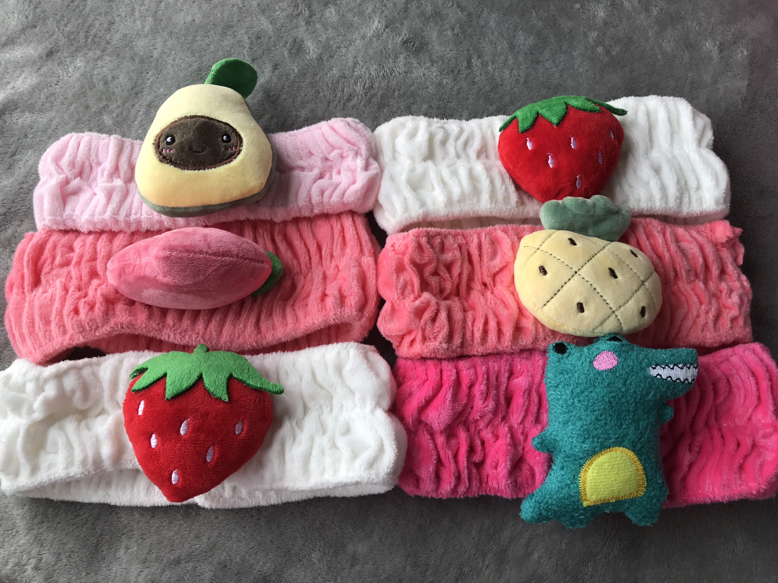 [HCM][Tặng Thun Cột Tóc] Băng Đô Turban 3D Quả Đào Trái Cây Dễ Thương Vải Bông Nhung Siêu Mềm