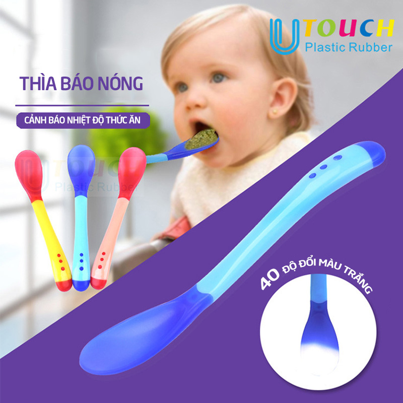 Thìa báo nóng cho bé cảm ứng nhiệt