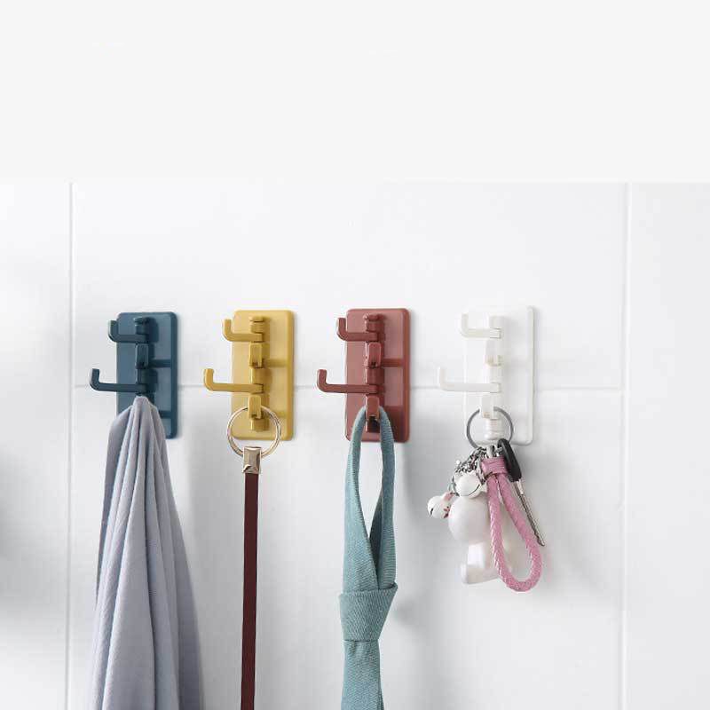 Móc treo đồ dán tường 4 nhánh, móc treo tiện lợi
