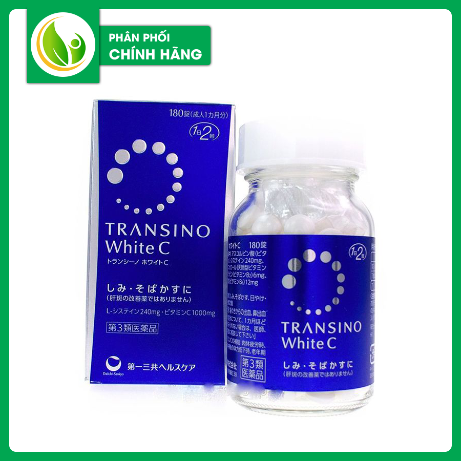 Viên uống transino 120 viên tri nám dưỡng trắng da ngăn ngừa lão hóa