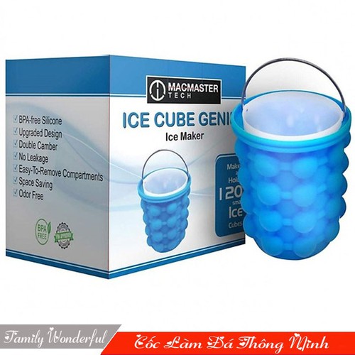 Cốc làm đá thông minh ice genie hộp làm đá thông minh cấu trúc 2 lớp tiết kiệm không gian