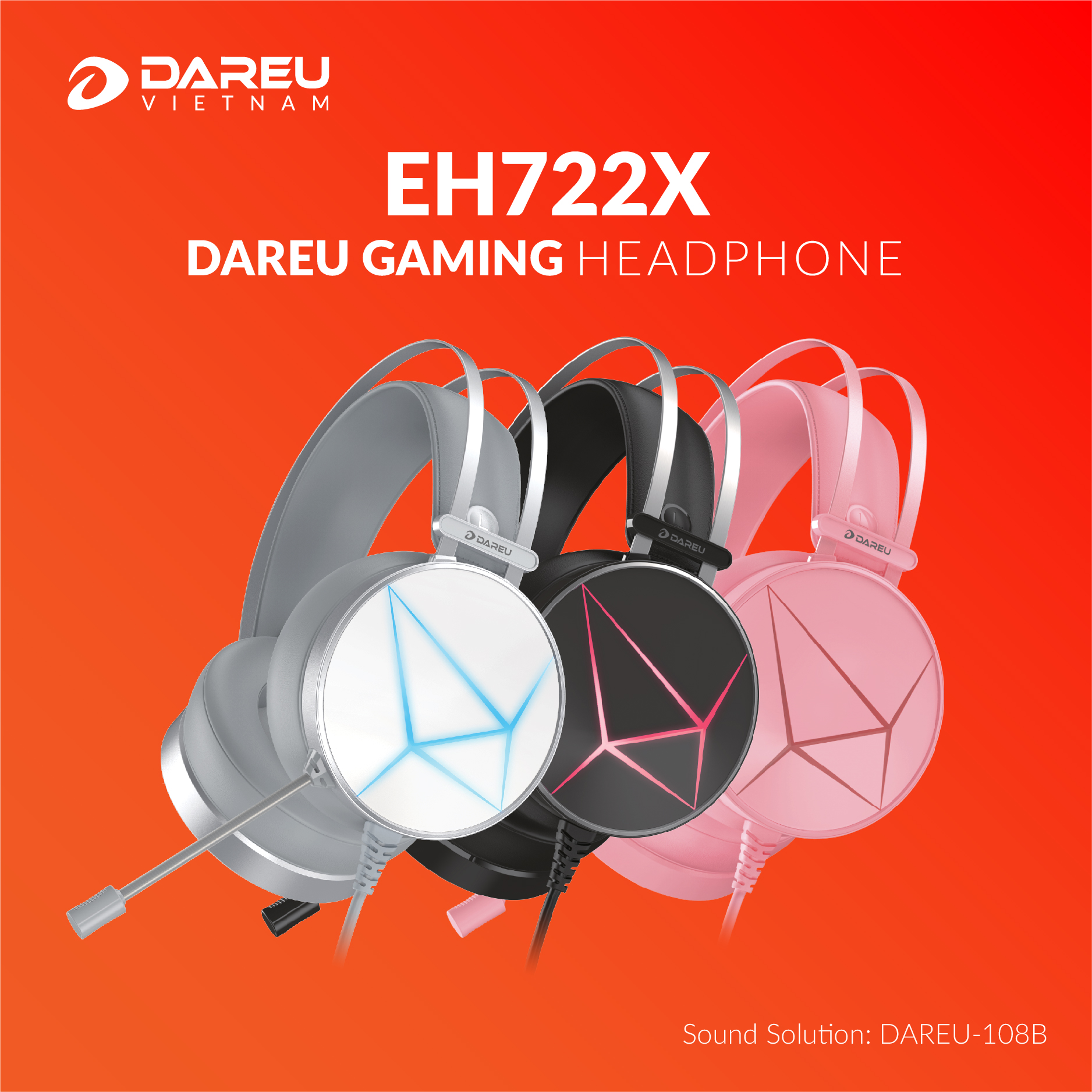 Tai nghe DareU EH722X 7.1 - Chính hãng BH 12 tháng