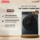 Máy Giặt Cửa Trước Cao Cấp Toshiba Inverter 10.5 Kg - TW-T25BZU115MWV(MG) - Giặt Thông Minh - Lồng Giặt Siêu Rộng