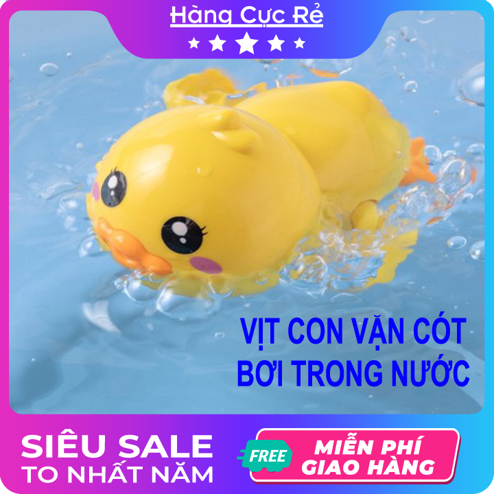 Đồ chơi vịt bơi - Đồ chơi bồn tắm cho bé - Vịt vặn cót bằng nhựa cao cấp an toàn - Shop Hàng Cực Rẻ