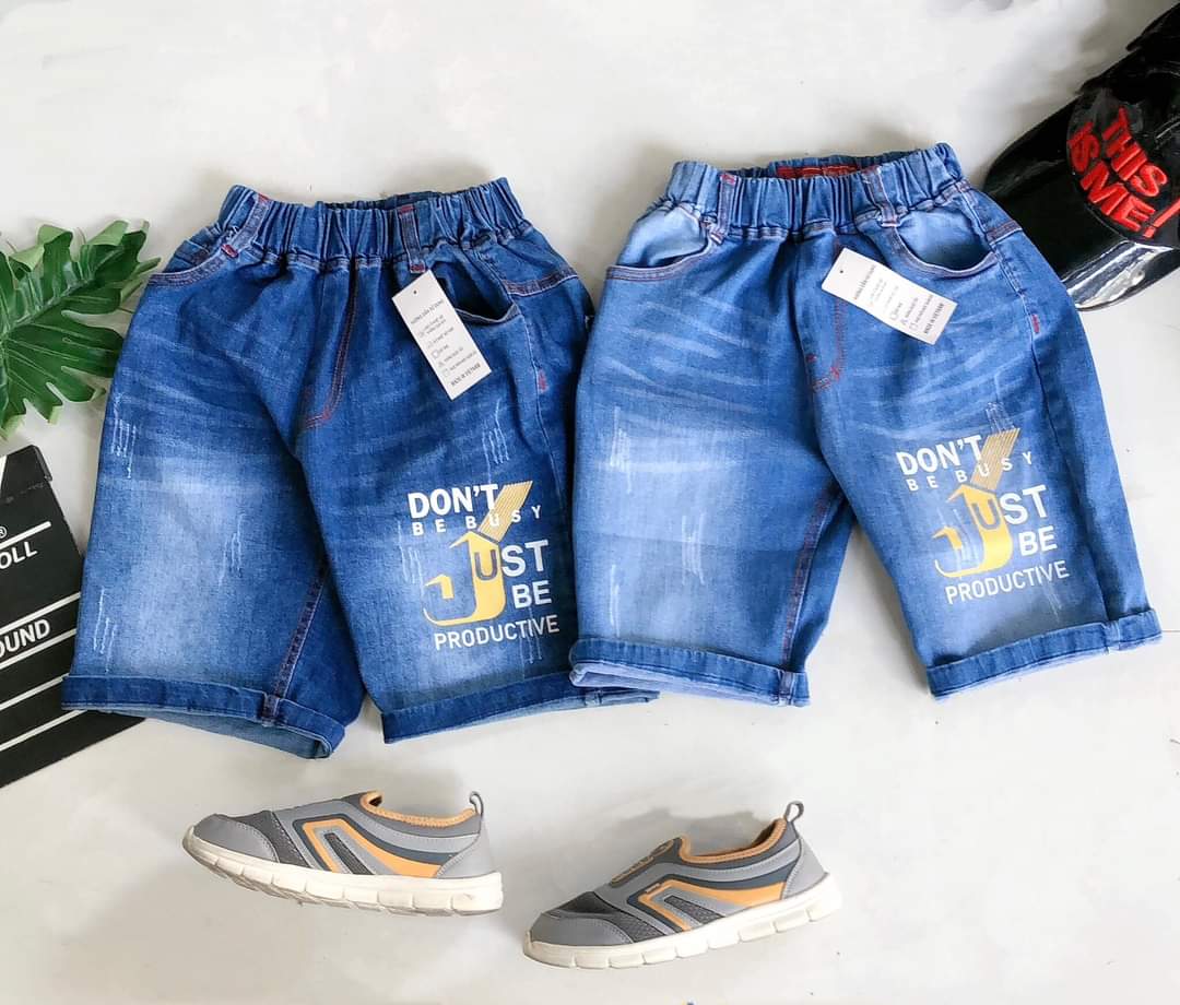 Quần sọt jean bé trai size cồ size 35-58kg