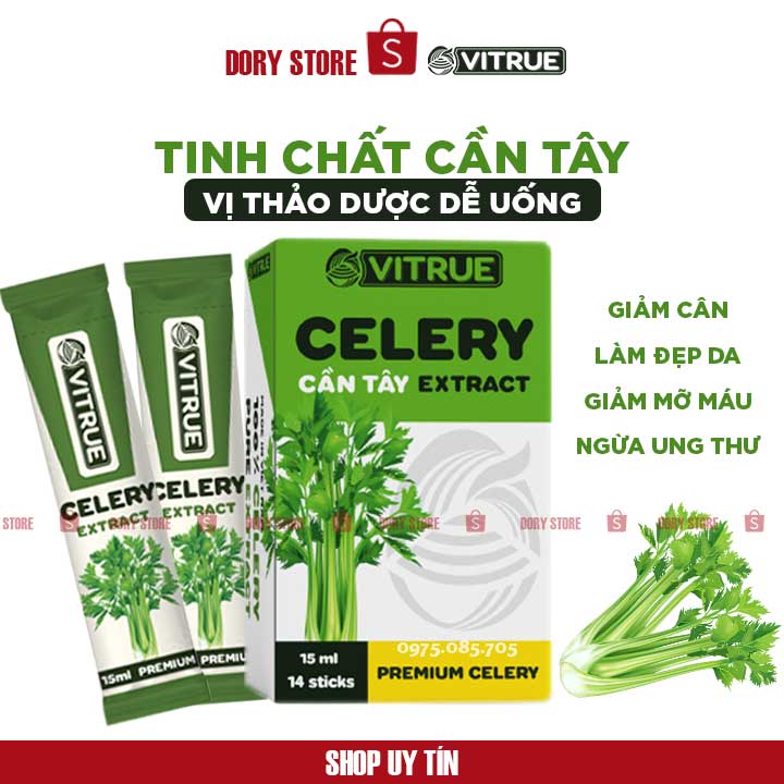 Tinh chất cần tây vitrue celery, hỗ trợ giảm cân, điều hoà huyết áp - vitrue detox