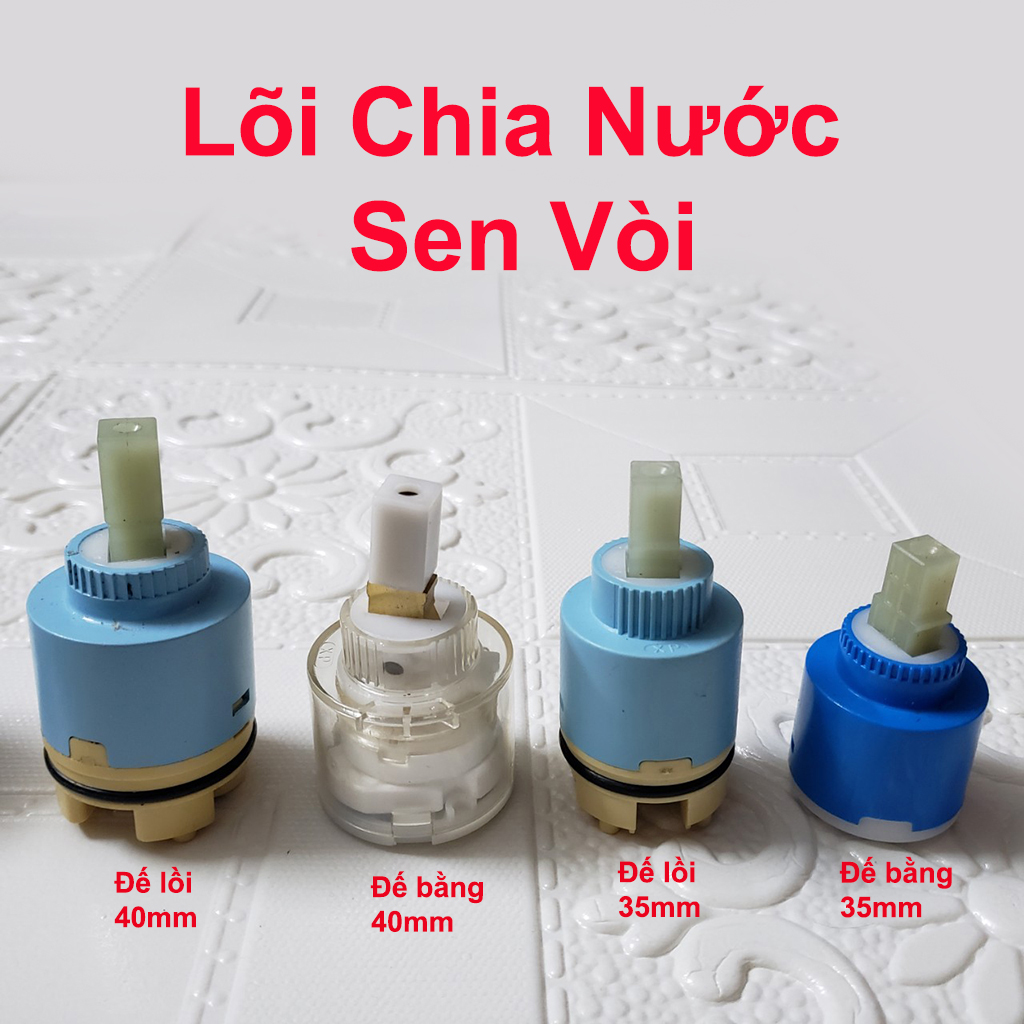 Lõi óc chia nước vòi hoa sen tắm, vòi chậu gật gù nóng lạnh