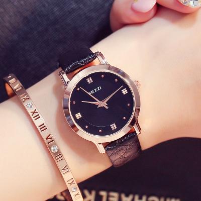 Đồng hồ nữ KEZZI phong cách Hàn Quốc dây da Chất lượng cao cấp Thời trang Công nghệ Nhật Bản Quà tặng Tình yêu Hộp trang sức Đẹp WH-K1208