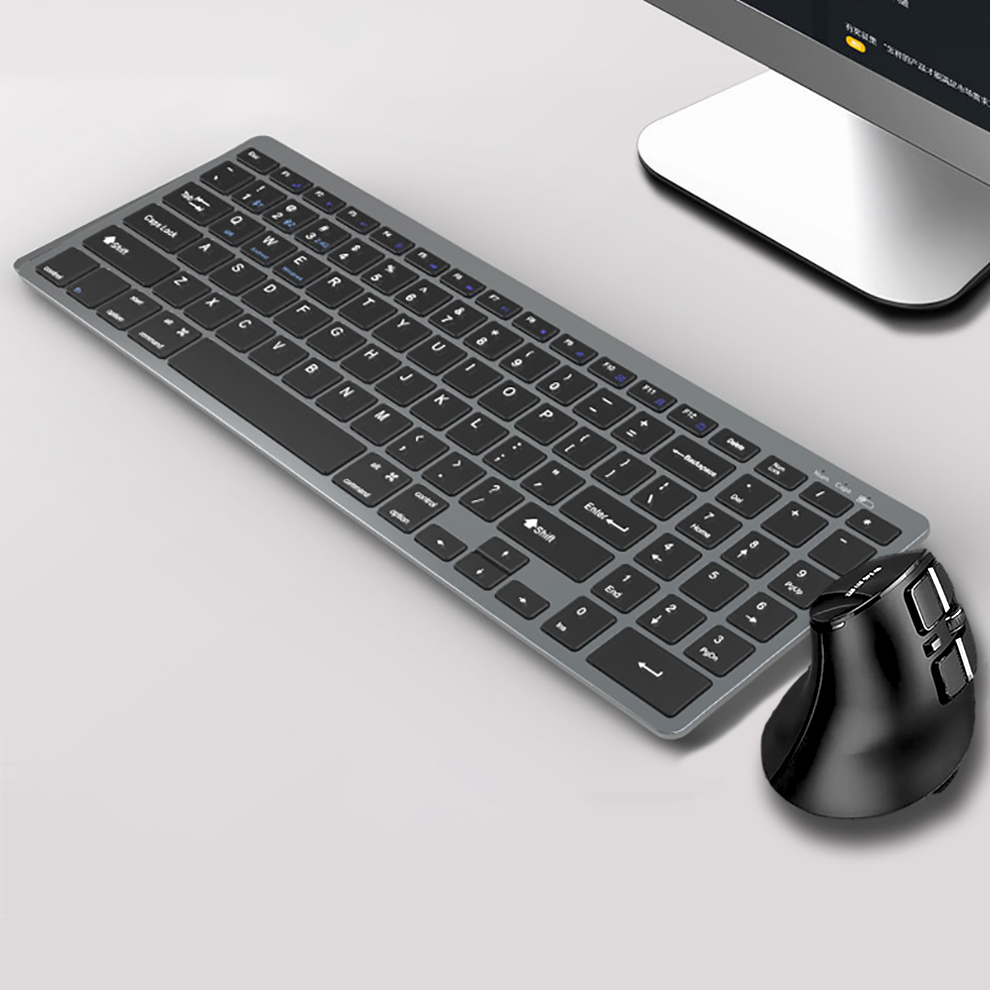 Bộ chuột bàn phím Bluetooth jomaa Bộ chuột bàn phím không dây 2.4G có thể sạc lại dành cho máy tính xách tay máy tính xách tay chuột công thái học