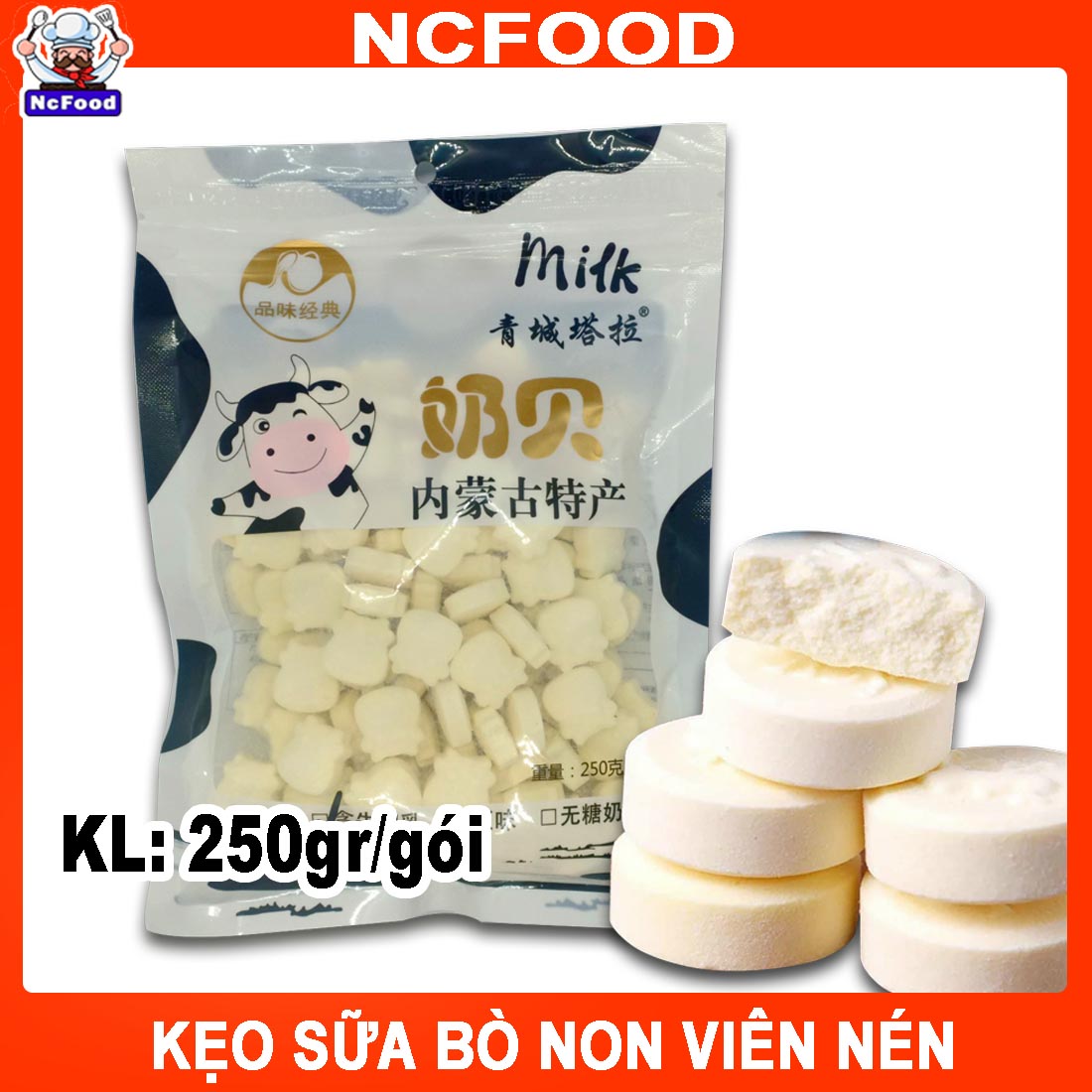 Kẹo Sữa Bò Non Viên Nén 250g