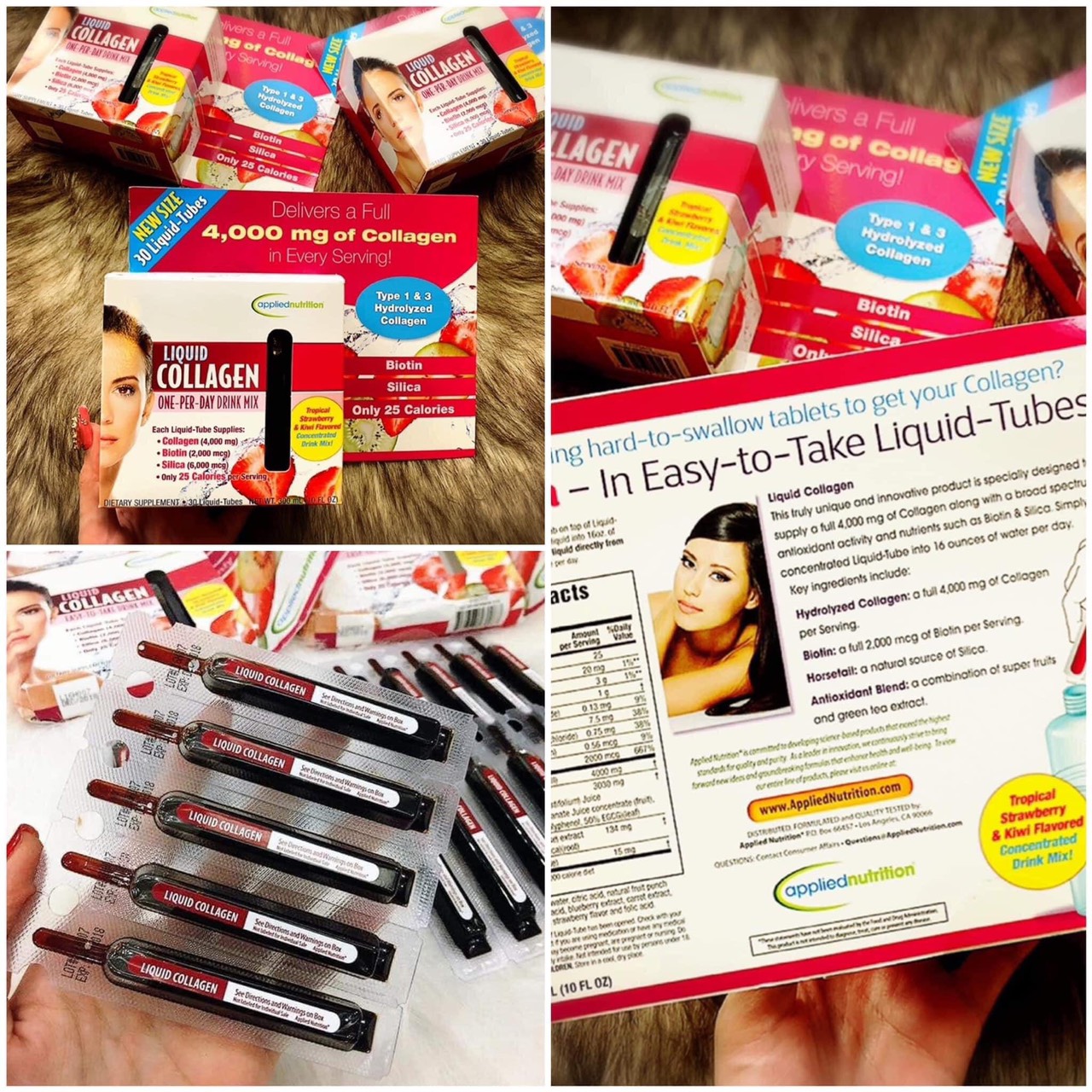 Collagen ống dạng nước Liquid Collagen Easy-to-take Drink Mix 4000mg 30 ống MỸ