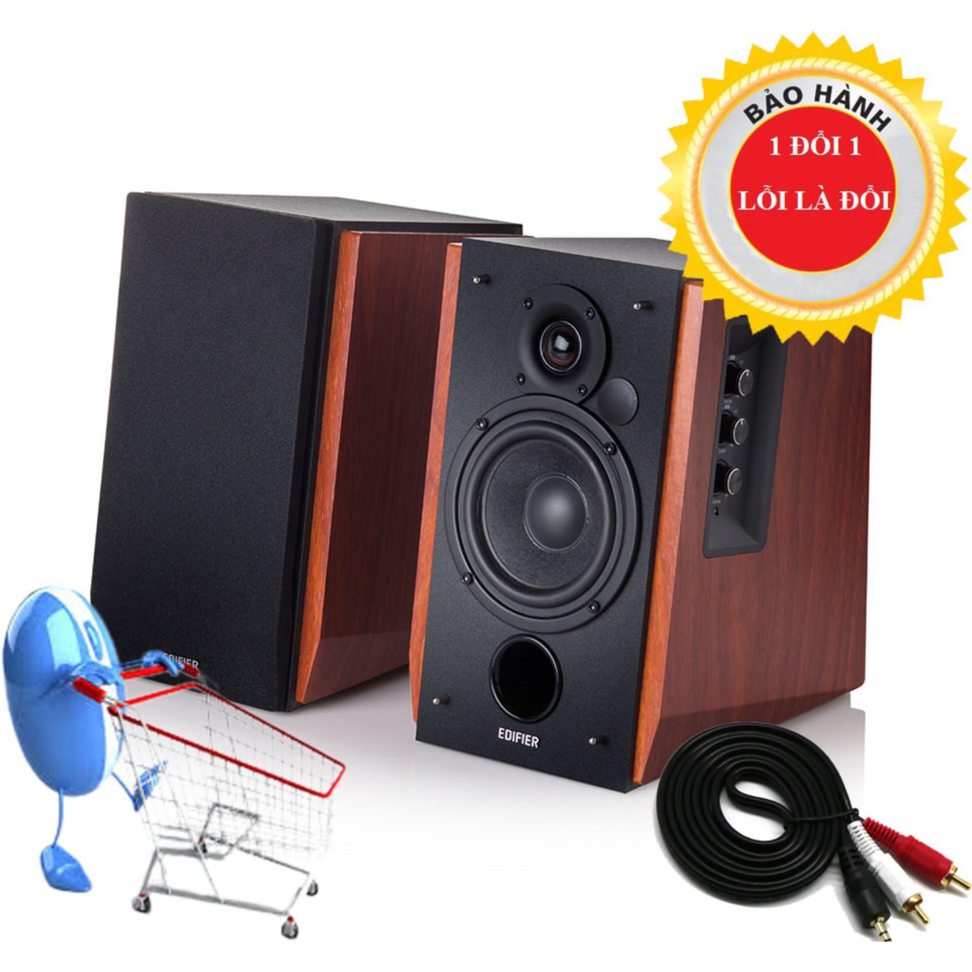 Loa Edifier R1700BT (Nâu) - Tặng cáp Audio 3.5mm ra RCA hoa sen cao cấp