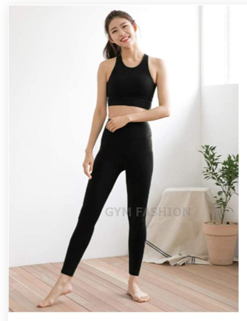 Bộ Đồ Tập GYM YOGA Nữ 2 Món Hàng VNXK Vải Thun Lạnh Áo Bra & Quần Legging Nâng Mông
