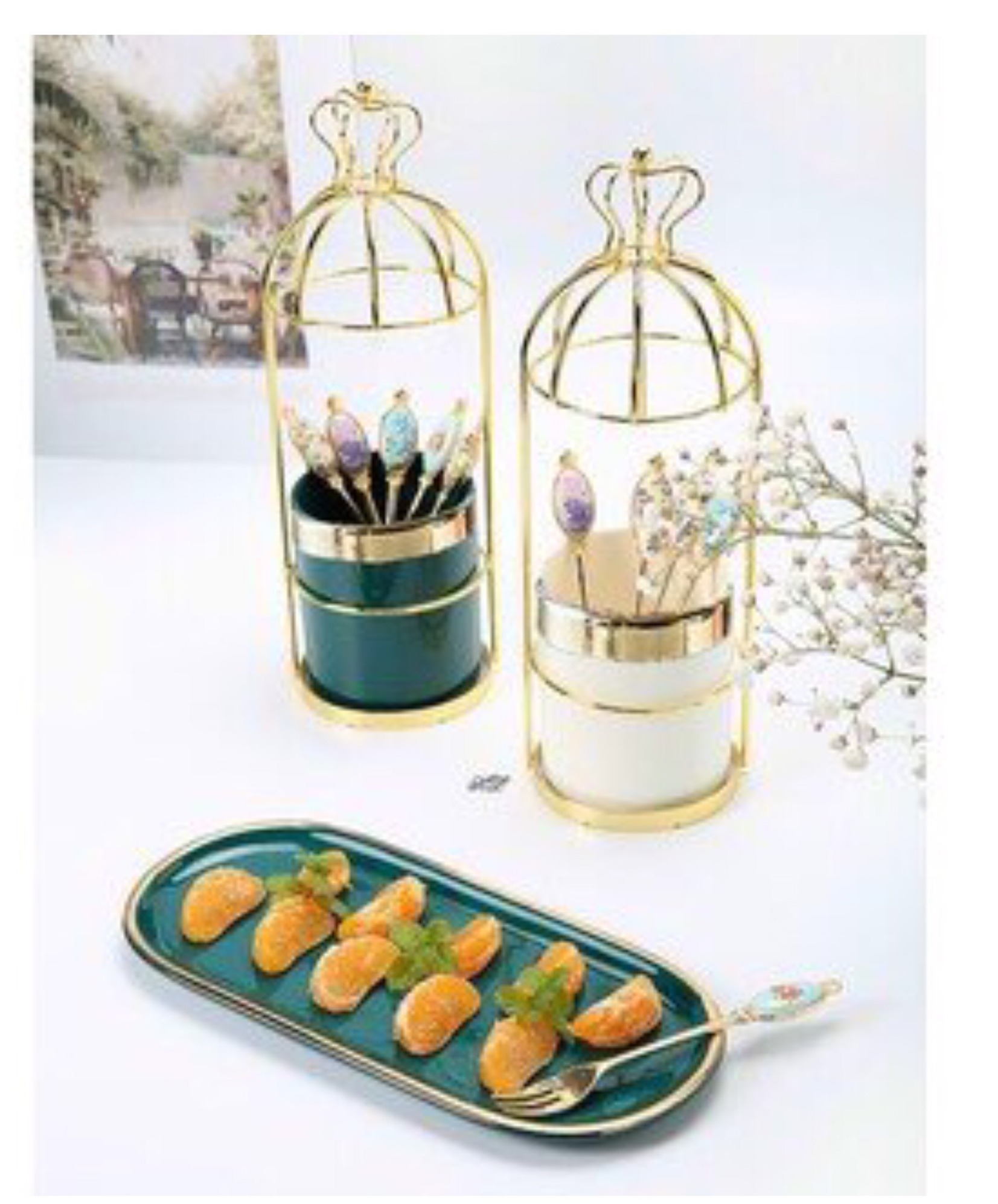 Ống đựng đũa, thìa dĩa chất liệu sứ cao cấp