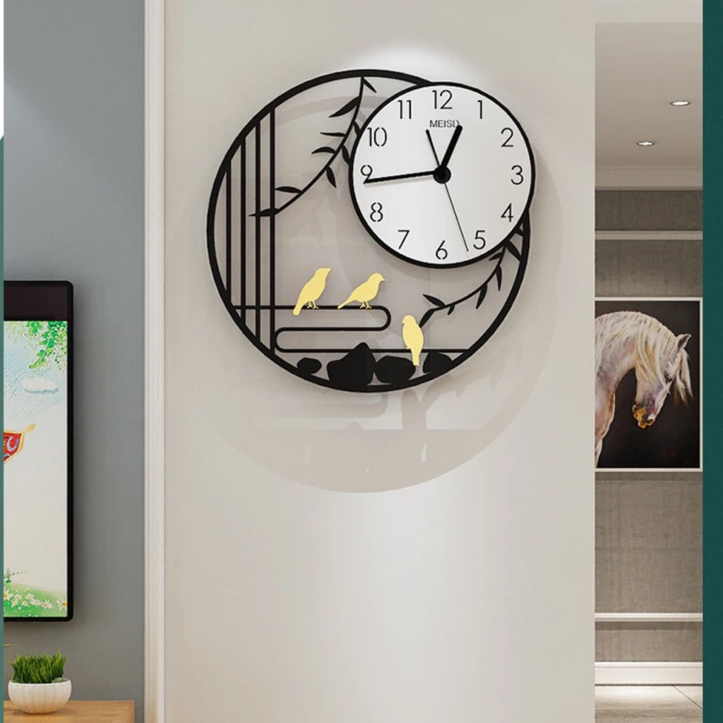 Đồng hồ treo tường hiện đại - cl035 - kích thước 35x34cmcm, 40x39cm