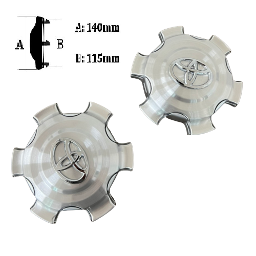 01 chiếc logo chụp mâm, ốp lazang bánh xe ô tô toyota fj-cruiser - chất liệu: nhựa abs mã ty-125