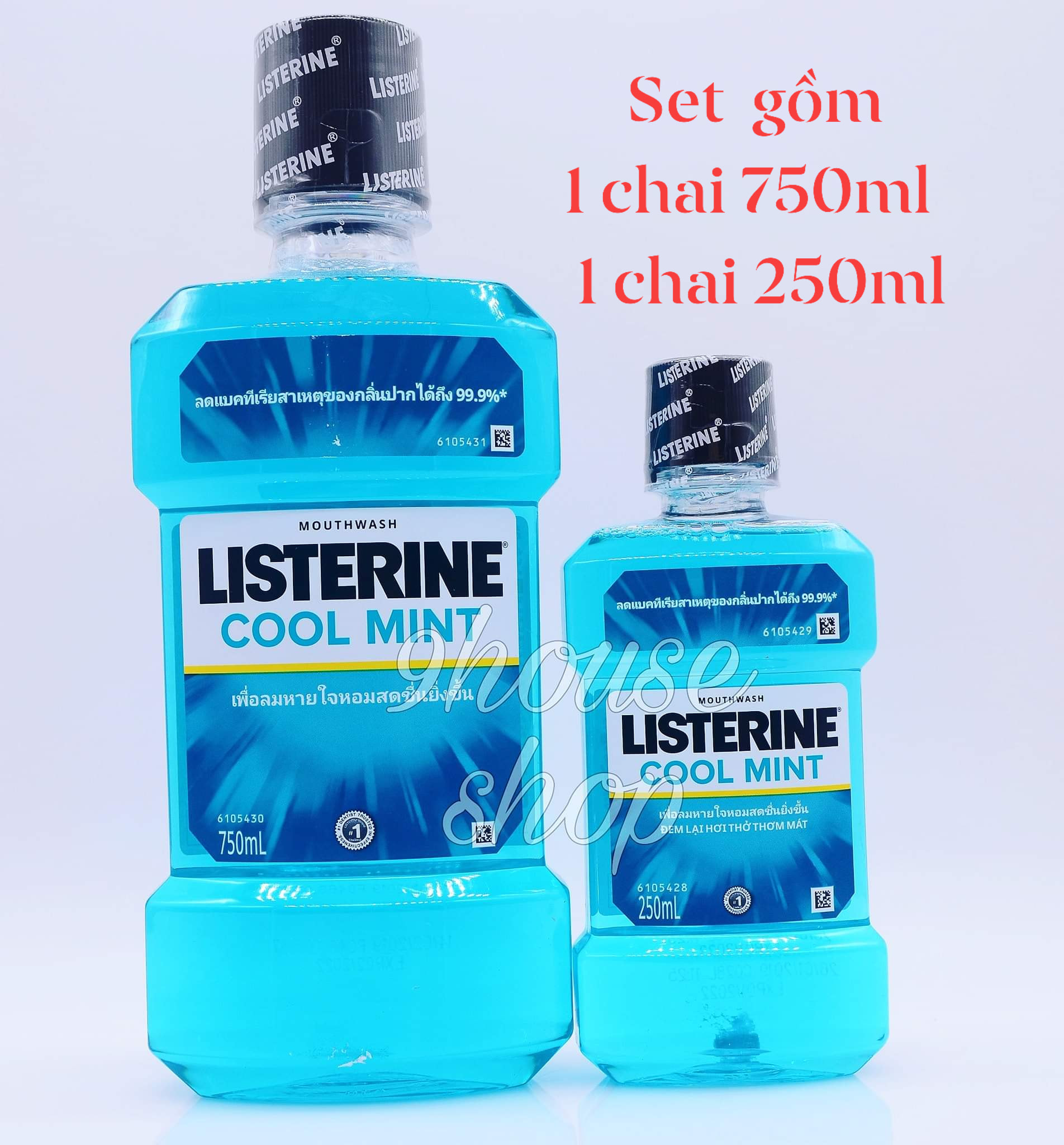 01 SET Nước Súc Miệng Listerin Thái Lan (750ml + 250ml)