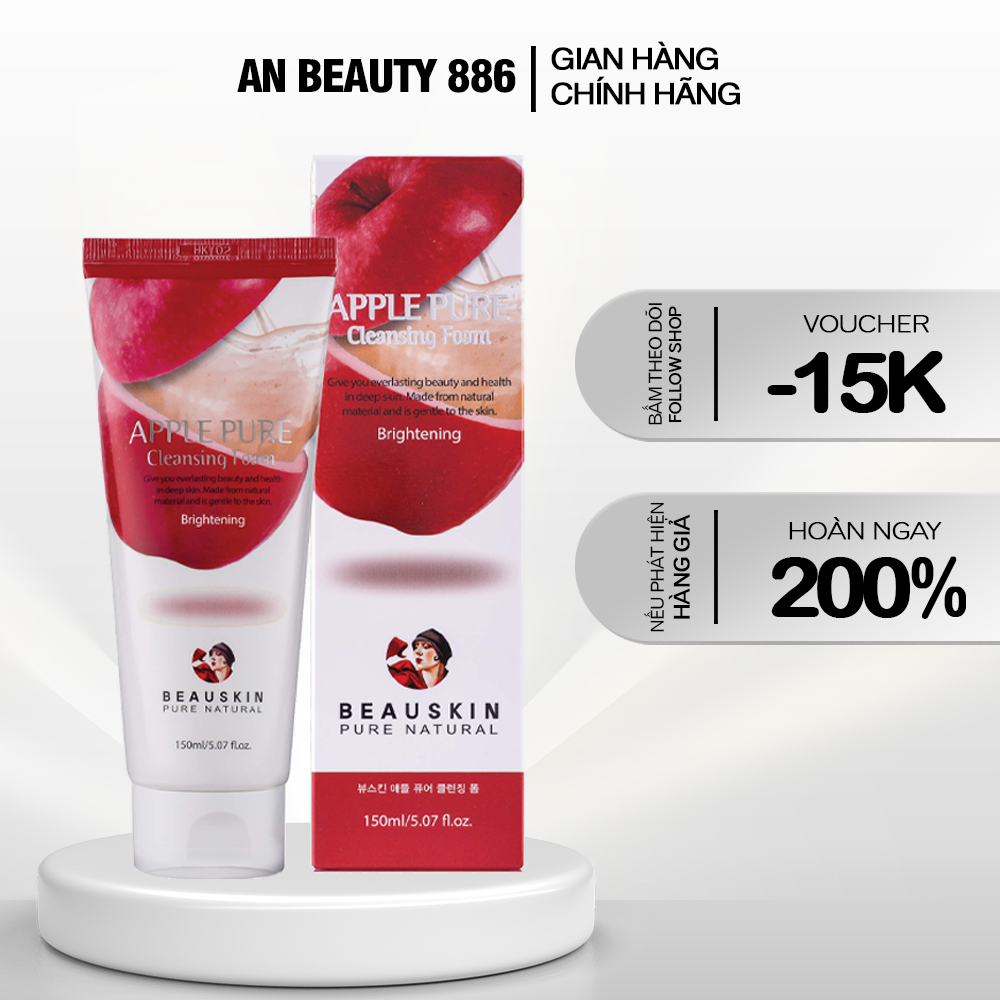 Sữa rửa mặt làm sạch sâu Beauskin Apple Pure Cleansing Foam Hàn Quốc 150ml