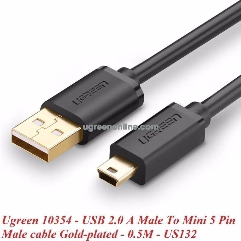 Cáp chuyển đổi mini usb sang usb 2.0 dài 0.5m ugreen 10354. - cap mini usb to usb