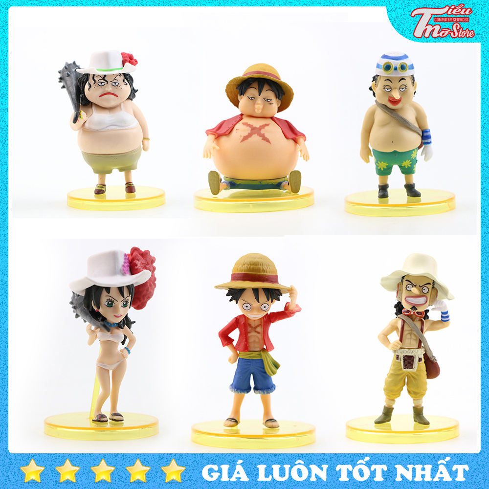Bộ mô hình 3 nhân vật One Piece - Luffy mũ rơm, Zoro, Sanji, Chopper, Nami, Robin, Franky, Brook, Usopp