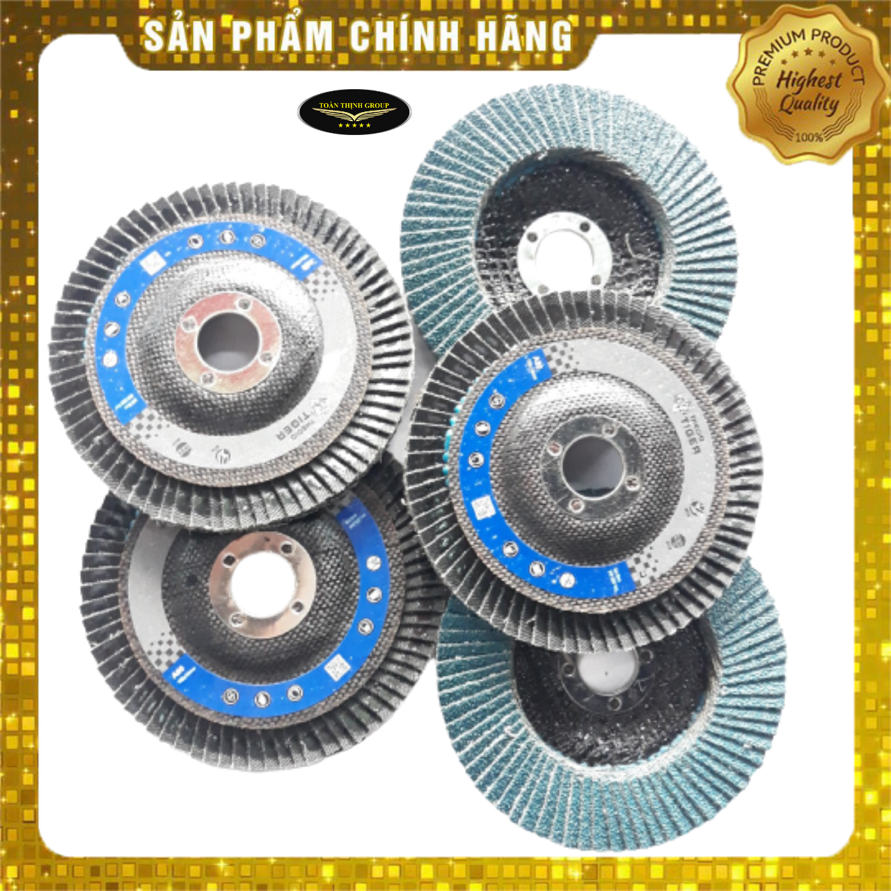 [Combo 10 Chiếc] Nhám Xếp Hiệu Tiger và LionKing Chính Hãng - Kích Thước 100mm - Nhám Xếp Đế Sắt - Chà Kim Loại, Gỗ, Rỉ Sắt