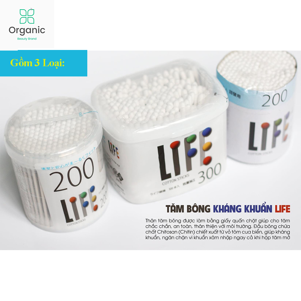 Okamura_Tăm bông Life chất lượng Nhật Bản - Tăm Bông Kháng Khuẩn