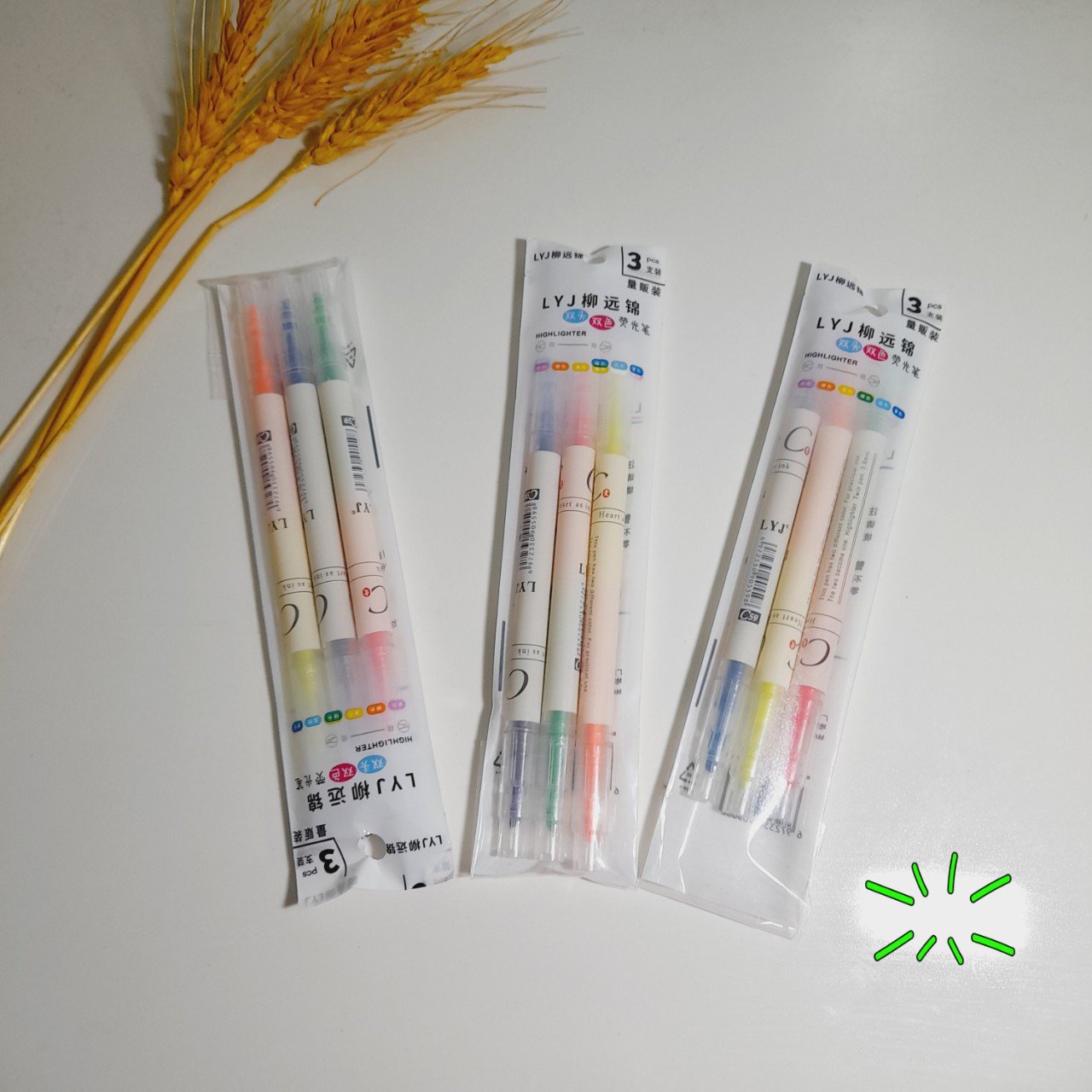 Bộ 3 bút dạ quang 6 màu - Bút highlight