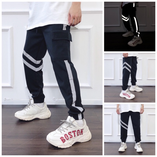 Quần jogger 2 sọc phản quang UNISEX cao cấp