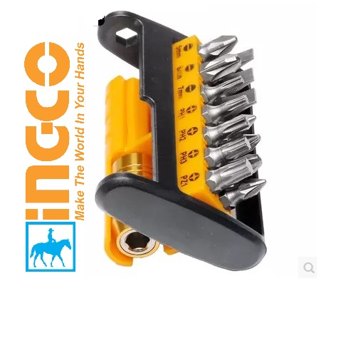 Bộ 15 đầu tua vít 6.35x25mm cr-v screwdriver bits set ingco aksd0151