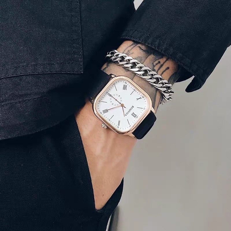  Đồng Hồ Nam Nữ unisex Chính Hãng ROSIVGA TD6 Dây Da Cao Cấp Kiểu Dáng Thời Trang Hàn Quốc Đẹp Giá Rẻ 