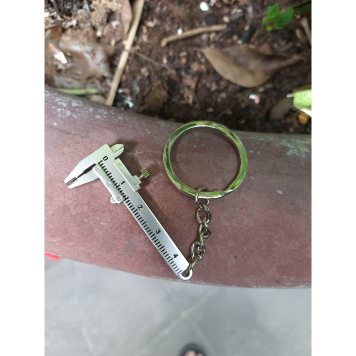 Thước kẹp mini kèm móc khoá bằng inox, kích thước 30mm