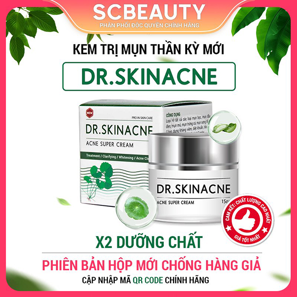 Dr skinacne - kem chấm mụn cấp tốc - check được mã qr code dr.skinacne. phiên bản new