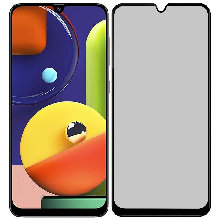 Kính cường lực Samsung A50s nhám Chống vân tay / Chống nhìn trộm / Full màn hình / Không viền màu / Ốp trong chống sốc