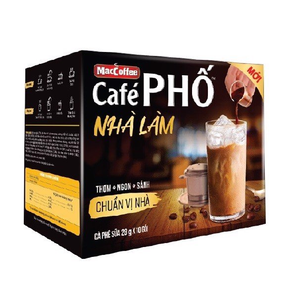 Cà phê phố nhà làm maccoffee 28gx10
