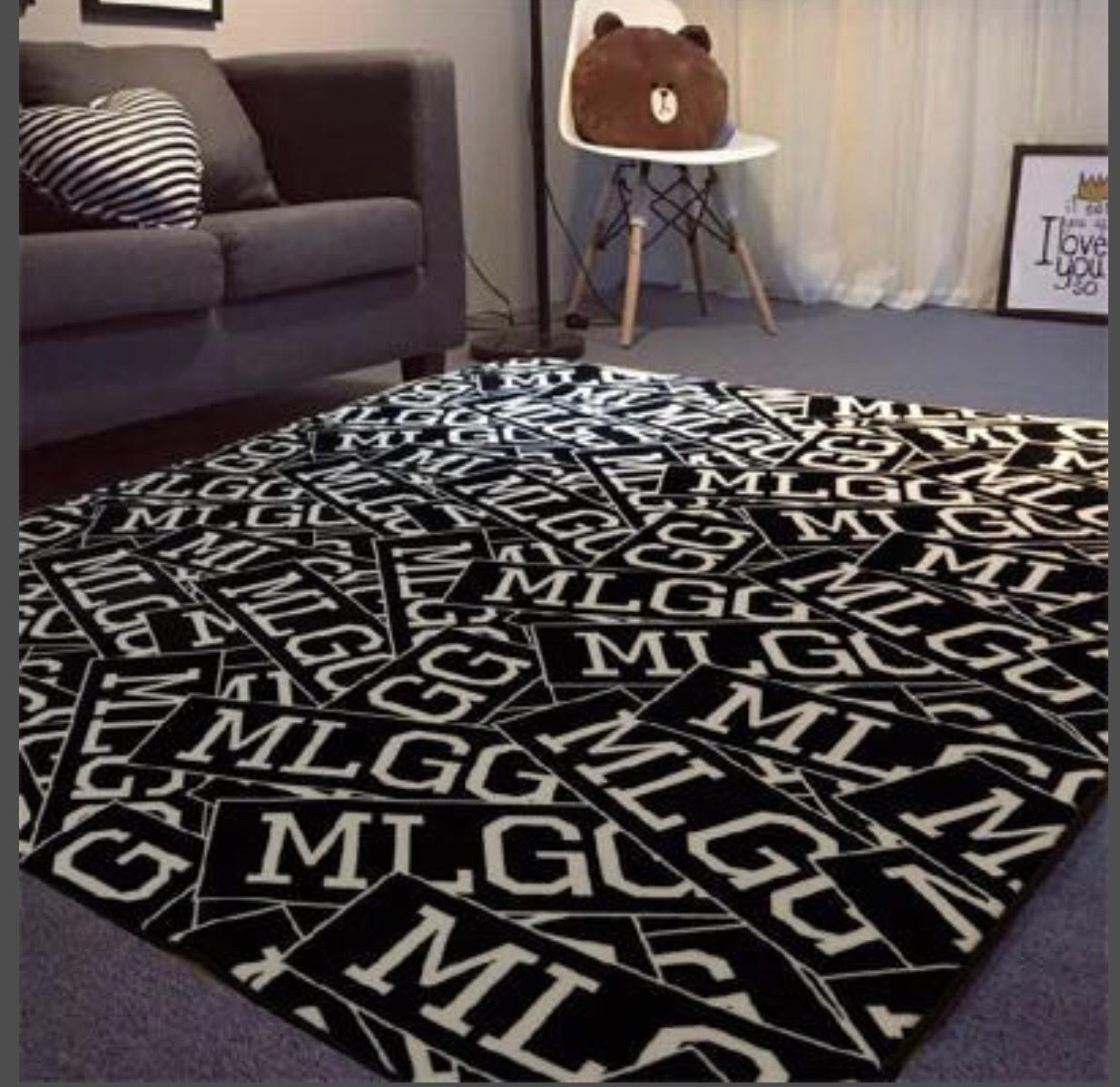 Thảm nhung chống thấm nước, chống trơn trượt kích thước 1,5x2m ( họa tiết kẻ hồng)