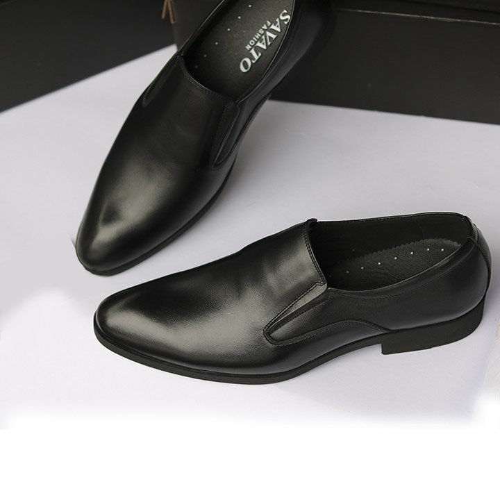 Giày Da Nam Không Dây Cao Cấp Đế Khâu Bảo Hành 1 Năm Lỗi Đổi Mới