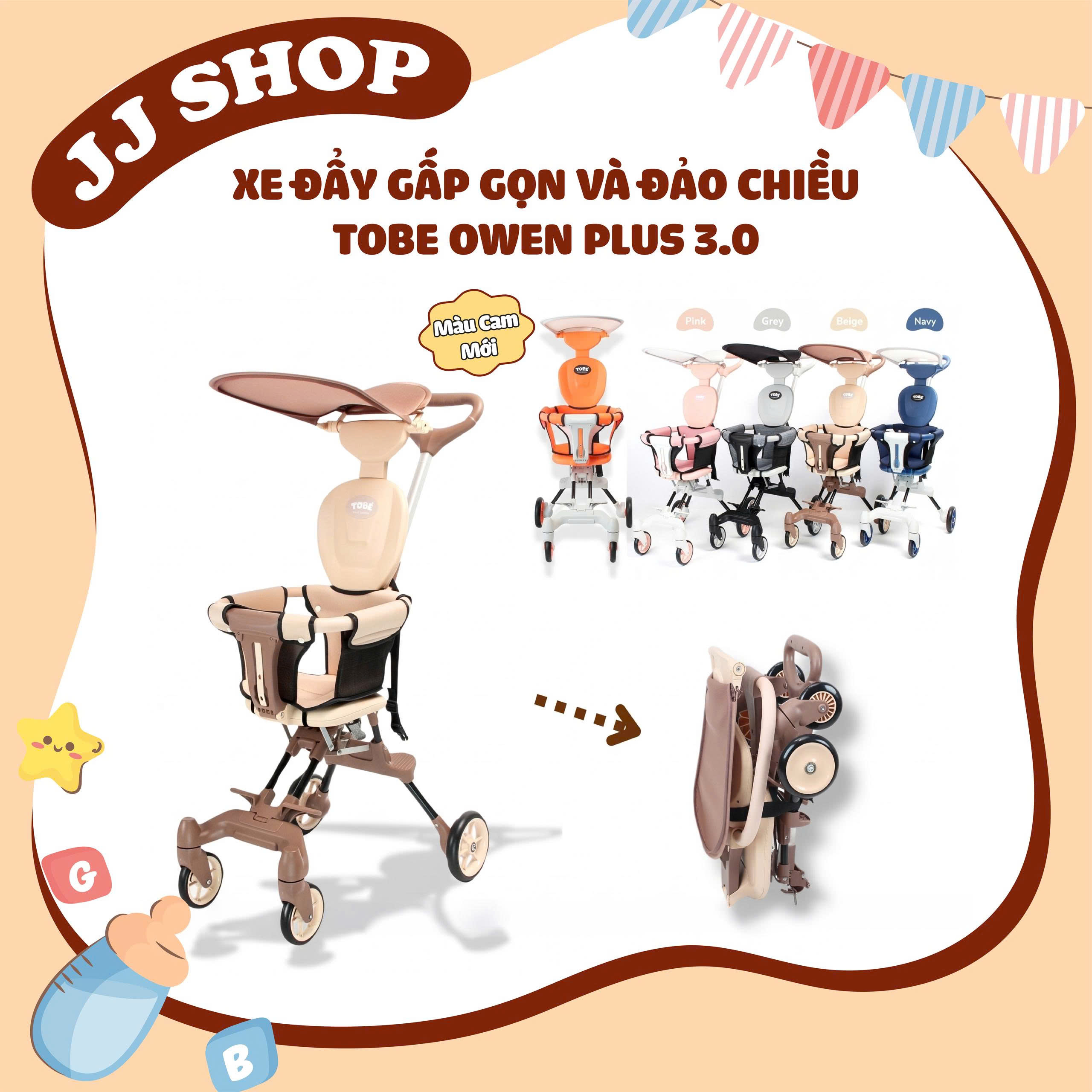 Xe Đẩy Gập Gọn Olwen TOBE Phiên Bản 3.0 Có Mái Che [Hàng Chính Hãng]