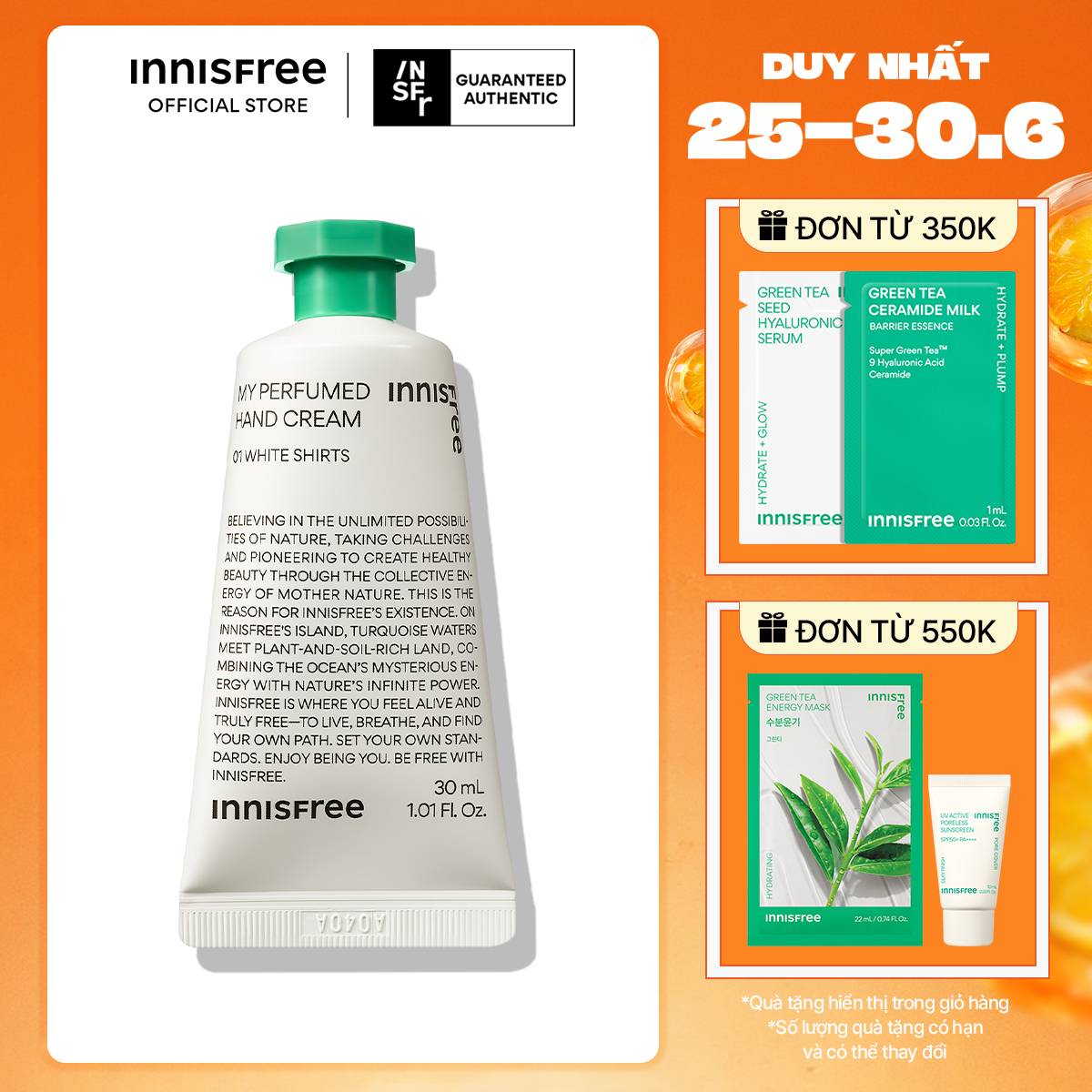 Kem dưỡng da tay INNISFREE My Perfumed Hand Cream