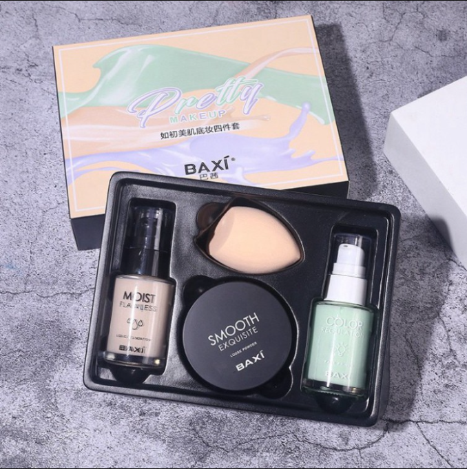 Bộ trang điểm 4 món baxi pretty makeup set trang điểm hanru 4 món tiện dụng cho người mới bắt đầu
