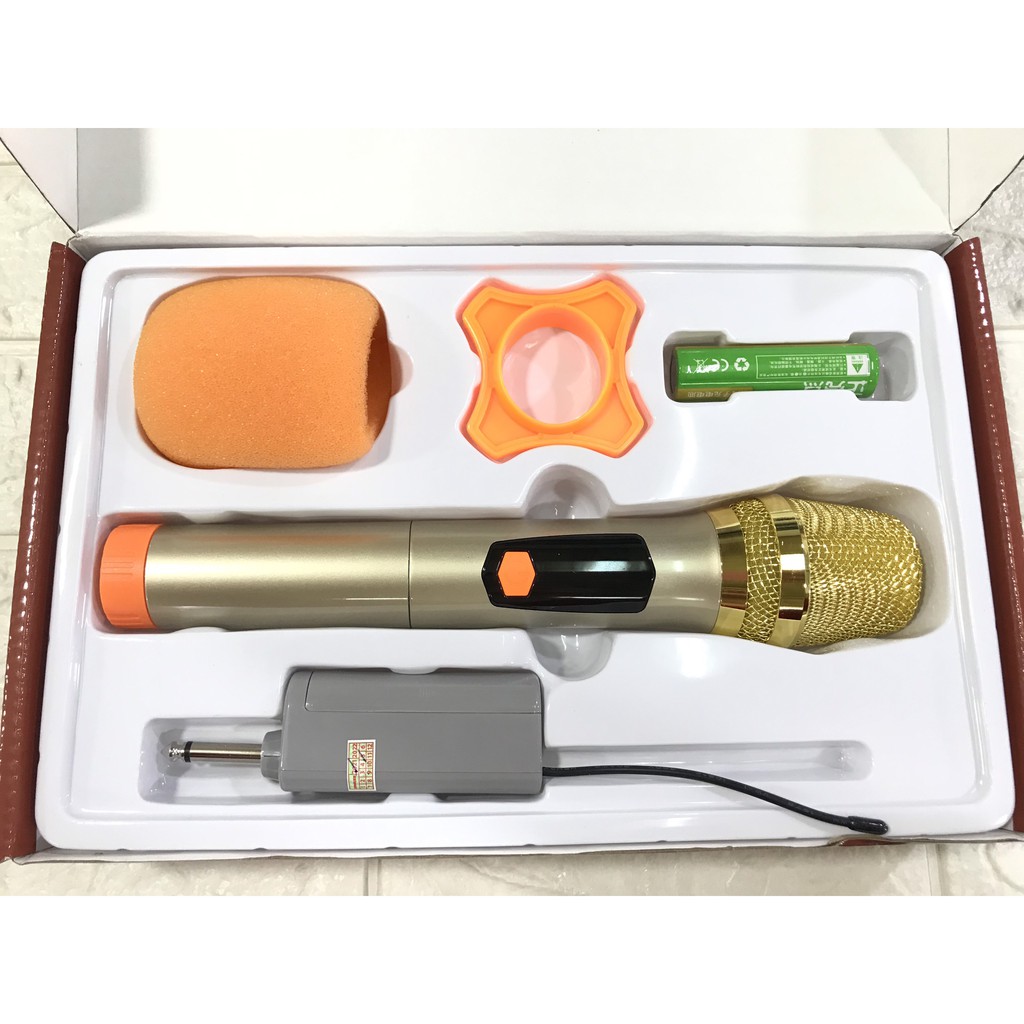 Micro ko dây uhf sunrise sm-2 bộ 1 micro kim loại,hát cực nhẹ