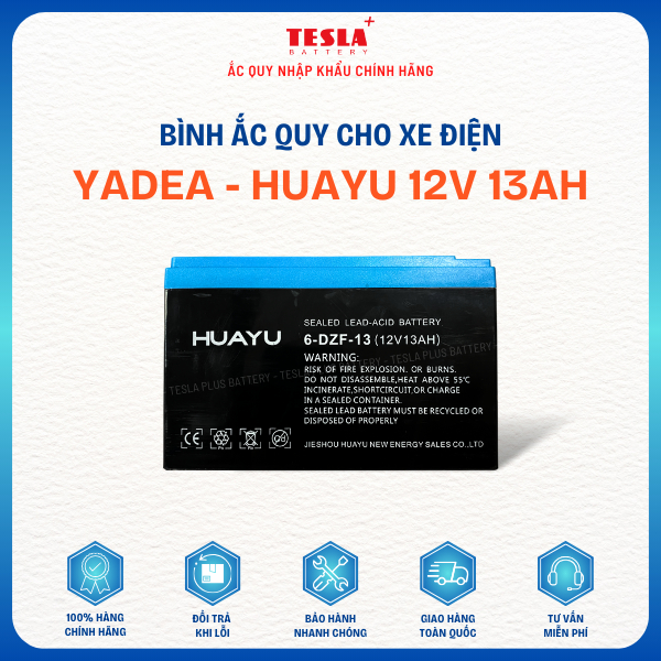 Ắc quy xe điện Yadea - Huayu 6-DZF-13