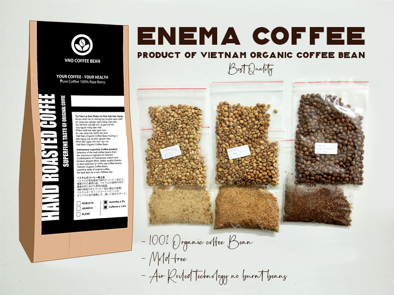 Cà phê enema coffee detox ena02 - yellow tan - gói 200gr