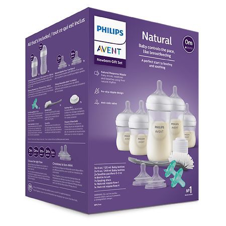 Bộ sản phẩm quà tặng bình sữa philips avent scd 838/02 cho bé, đầy đủ như hình.