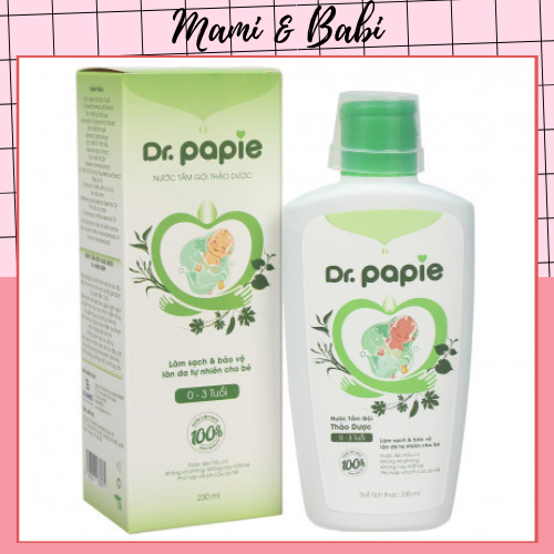 Nước tắm gội thảo dược Dr PaPie cho bé 230ml