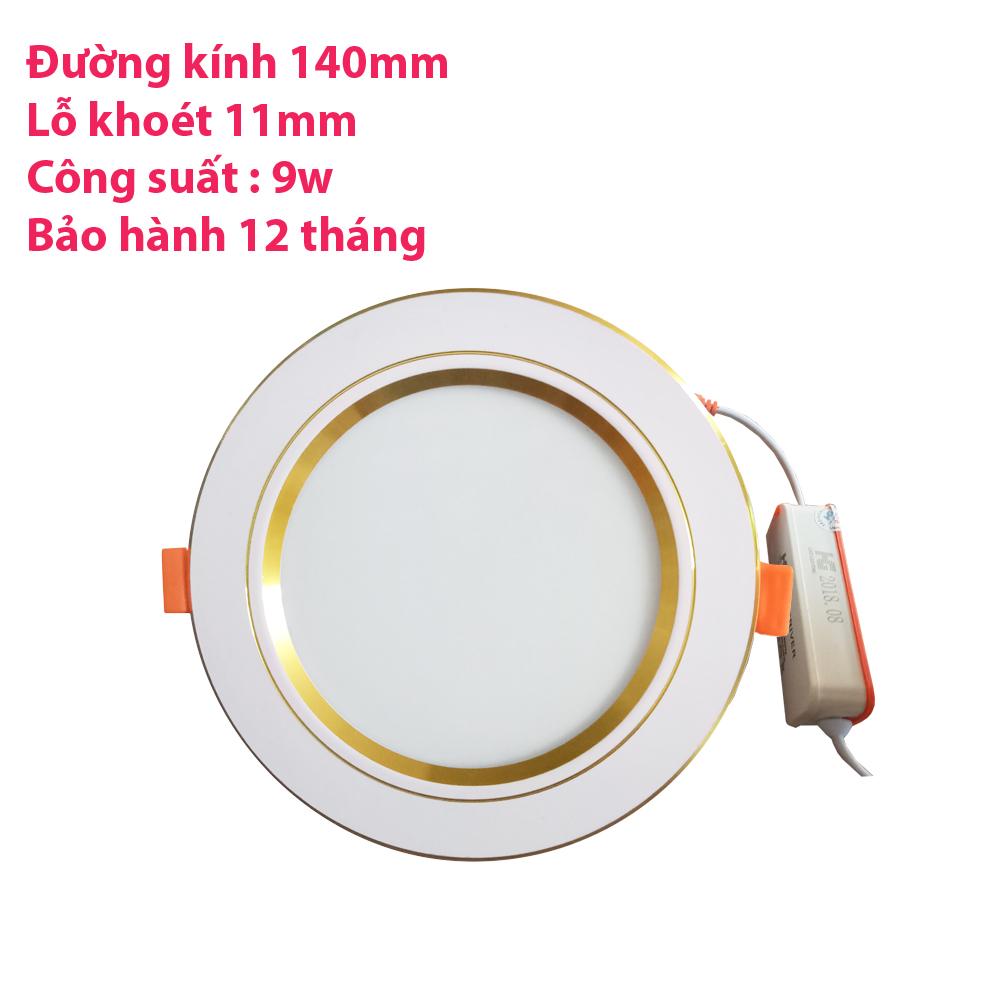Combo 15 viền vàng 3 màu 9w, 42 viền bạc ánh sáng trắng 7w