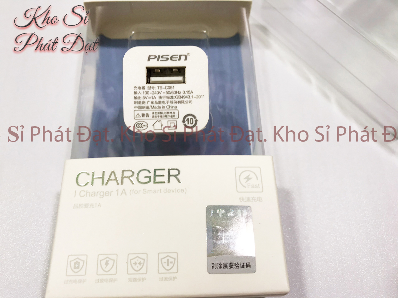 [HCM]Cốc sạc pisen 1A cho các đời iphone - Sạc điện thoại (Trắng)