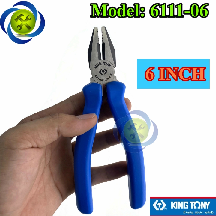 Kìm điện kingtony 6111-06 6inch dài 163mmm cán xanh